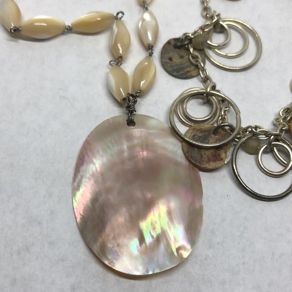 CURATED bundle Bethany and Artisan made shell necklaces boho beach layered look. - Picture 4 of 6